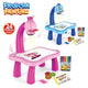 Kids Musical Painting Drawing Projector Table Desk Set With Pattern Sliding Eraser